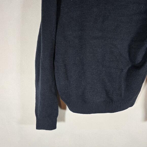 Princess Polly Blue White Chunky Knit Cropped Cardigan S/M Sweater N1 Gently Use - Picture 10 of 12